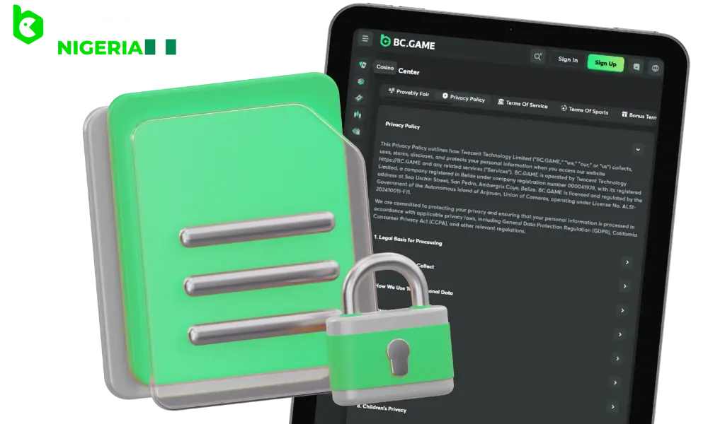 BC Game guarantees the protection of all users' data