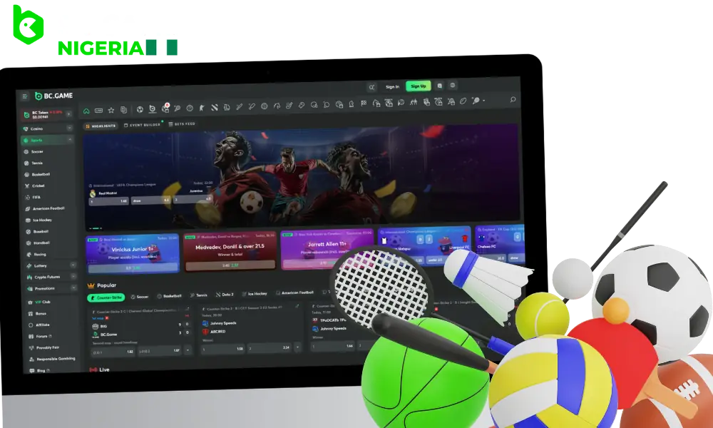 More about betting on sporting events at BC Game